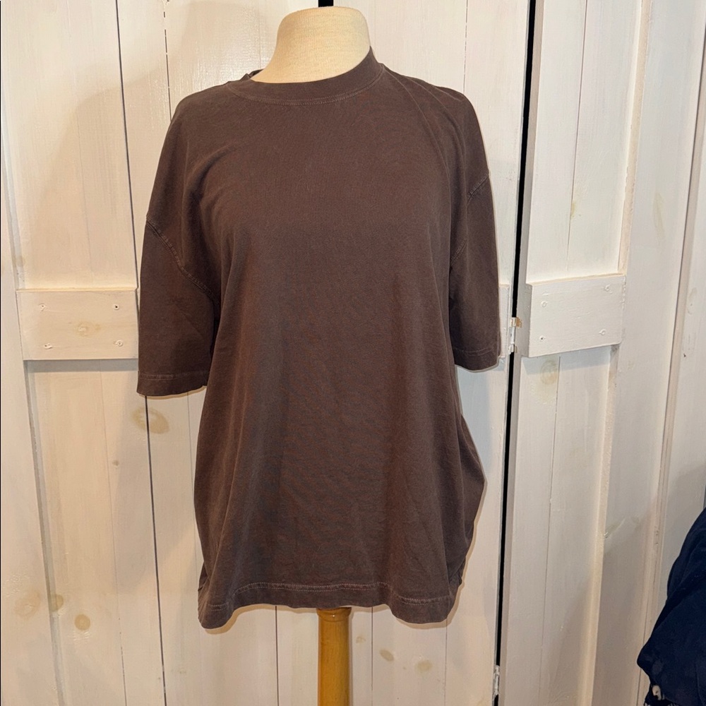 Hollister Brown Heavyweight Boxy Fit Tee